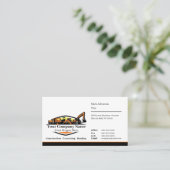 Professioneel Zwaar Materiaalbouwbedrijf Visitekaartje (Staand voorkant)
