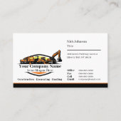 Professioneel Zwaar Materiaalbouwbedrijf Visitekaartje (Voorkant)