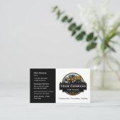 Professioneel Zwaar Materiaalbouwbedrijf Visitekaartje (Staand voorkant)