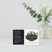 Professioneel Zwaar Materiaalbouwbedrijf Visitekaartje (Staand voorkant)