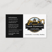 Professioneel Zwaar Materiaalbouwbedrijf Visitekaartje (Voorkant)