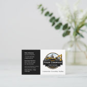 Professioneel Zwaar Materiaalbouwbedrijf Visitekaartje (Staand voorkant)