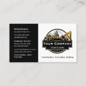 Professioneel Zwaar Materiaalbouwbedrijf Visitekaartje (Voorkant)