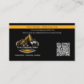 Professioneel Zwaar Materiaalbouwbedrijf Visitekaartje (Achterkant)