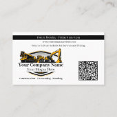 Professioneel Zwaar Materiaalbouwbedrijf Visitekaartje (Achterkant)