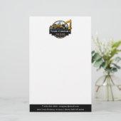 Professioneel Zwaar Materieel Bouwbedrijf Briefpapier (Staand voorkant)