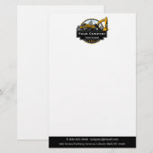 Professioneel Zwaar Materieel Bouwbedrijf Briefpapier (Voorkant / Achterkant)
