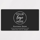 Professioneel zwart aangepast bedrijfslogo labels (Design 2)