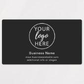 Professioneel zwart aangepast bedrijfslogo labels (Design 1)