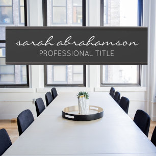 Professioneel Zwart Deurteken Lange Naam Deurbordje