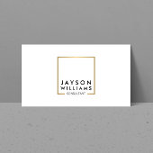 Professioneel Zwart en Faux Goud Vierkant Logo I Visitekaartje