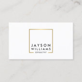 Professioneel Zwart en Faux Goud Vierkant Logo I Visitekaartje (Voorkant)