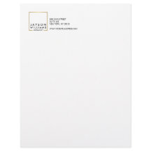 Professioneel Zwart en Faux Gouden Vierkant Logo