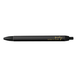 Professioneel zwart en goud script klasse meestere zwarte inkt pen