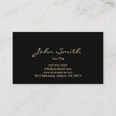 Professioneel zwart en goudvormig donkerhout aan d visitekaartje (Achterkant)