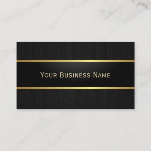 Professioneel zwart en goudvormig donkerhout aan d visitekaartje (Voorkant)