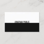 Professioneel, zwart en wit, eenvoudig visitekaartje (Voorkant)