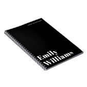 Professioneel, zwart en wit, modern notitieboek (Rechterzijde)