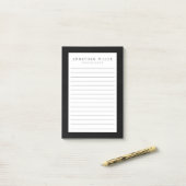 Professioneel, zwart en wit | Naam Post-it-nr. Post-it® Notes (Op bureau)