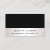 Professioneel Zwart Faux Zilver Modern Eenvoudig Visitekaartje (Achterkant)