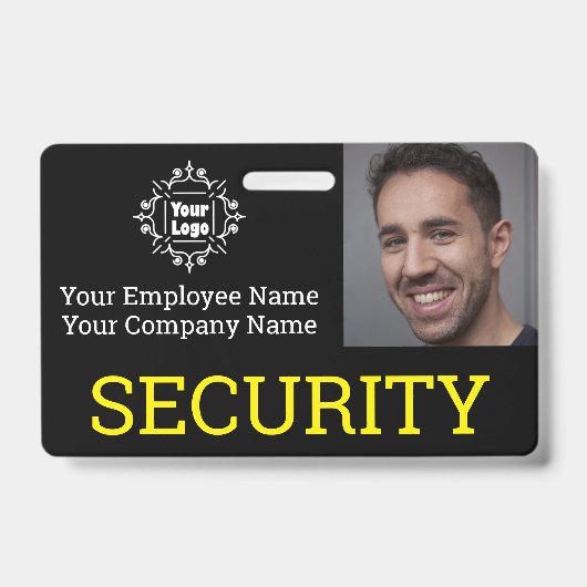 Professioneel Zwart Foto ID van Beveiliger Badge (Voorzijde)