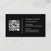 Professioneel zwart & goud landschapsarchitect QR Visitekaartje (Achterkant)