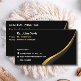 Professioneel Zwart Goud Modern Elegant Minimalist Visitekaartje