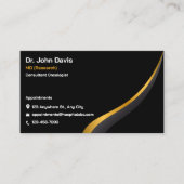 Professioneel Zwart Goud Modern Elegant Minimalist Visitekaartje (Voorkant)