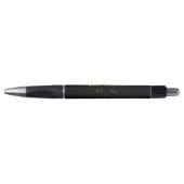 Professioneel zwart goud signature script monogram pen (Voorkant)