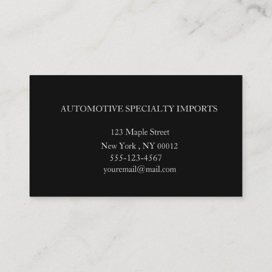 Professioneel zwart koolstofvezel - Automatisch on Visitekaartje (Achterkant)