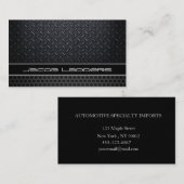 Professioneel zwart koolstofvezel - Automatisch on Visitekaartje (Voorkant / Achterkant)