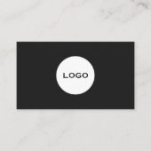 Professioneel Zwart Minimalistisch Visitekaartje  (Voorkant)