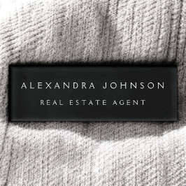 Professioneel Zwart Modern Bedrijf Naambadge