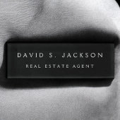 Professioneel Zwart Modern Bedrijf Naambadge