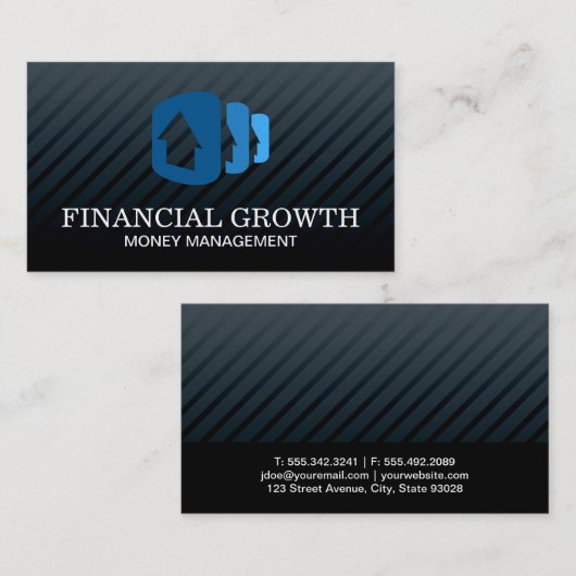 Professioneel Zwart Modern | Gestapelde huizen Visitekaartje (Voorkant / Achterkant)