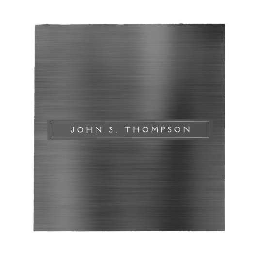 Professioneel, zwart, modern notitieblok (Voorkant)