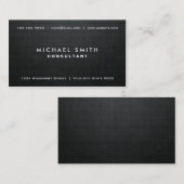 Professioneel, zwart, modern visitekaartje (Voorkant / Achterkant)