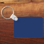 Professioneel Zwart Monogram Blauw Uw Naam Sleutelhanger (Achterkant)