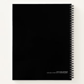 Professioneel zwart monogram Initiaal Medallion Notitieboek (Achterkant)