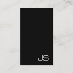 Professioneel zwart monogram wit helder charmerend visitekaartje