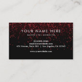 Professioneel Zwart Rood Pickleball Visitekaartje (Achterkant)