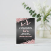 Professioneel zwart Roos Gold Hartelijk dank. Plaa Visitekaartje (Staand voorkant)