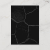 Professioneel zwart steen rood vet monogram visitekaartje (Achterkant)