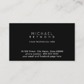 Professioneel zwart visitekaartje (Voorkant)
