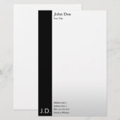Professioneel zwart/wit briefpapier (Voorkant / Achterkant)