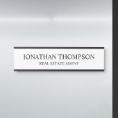 Professioneel zwart-wit deurbordje