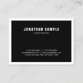 Professioneel zwart-wit, eenvoudig elegant visitekaartje (Voorkant)