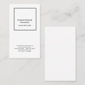 Professioneel Zwart Wit Eenvoudig Gewoon Haar Styl Visitekaartje (Voorkant / Achterkant)