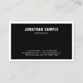 Professioneel, zwart-wit, eenvoudig visitekaartje (Voorkant)