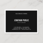 Professioneel, zwart-wit, eenvoudig visitekaartje (Voorkant)